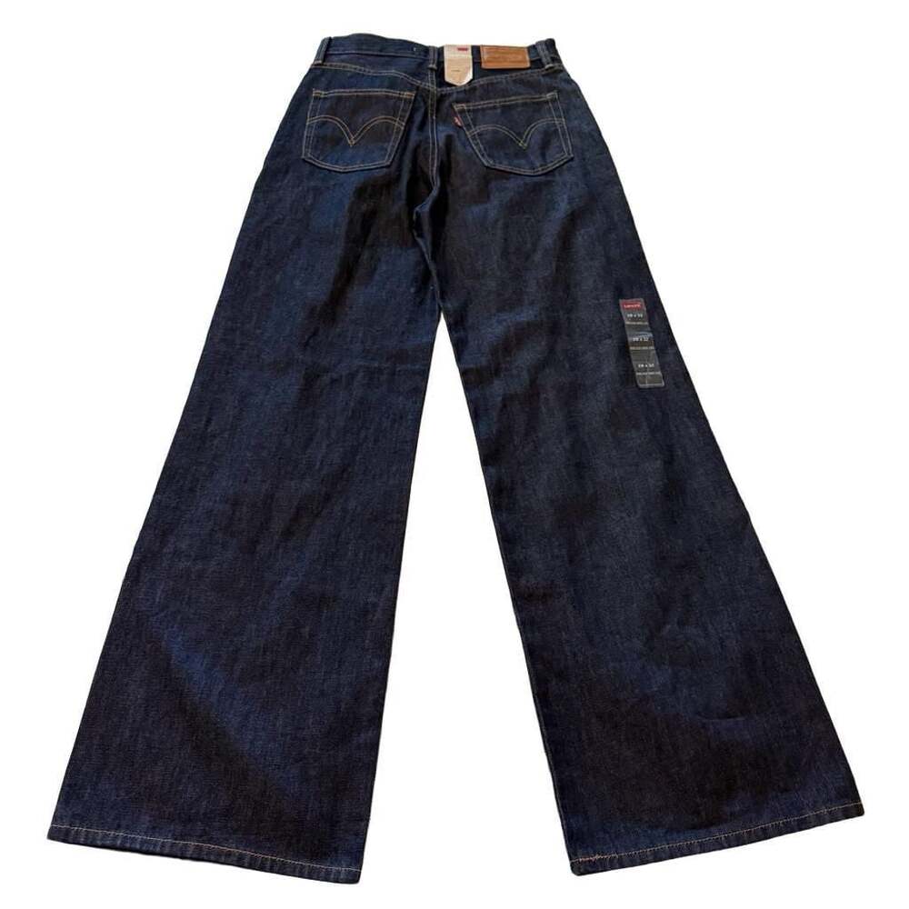 Levi's Premium Ribcage Wide Leg Jeans Dark Wash Size 28 x 32 NWT